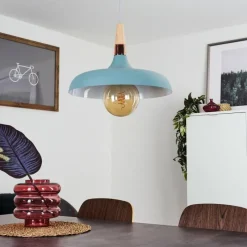 Luminaires Scandinaves-hofstein Suspension Noez Bleu, 1 lumière