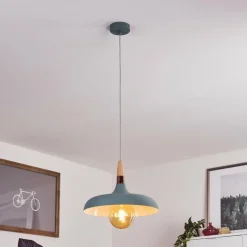 Luminaires Scandinaves-hofstein Suspension Noez Bleu, 1 lumière