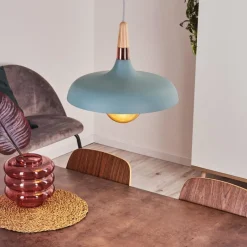 Luminaires Scandinaves-hofstein Suspension Noez Bleu, 1 lumière