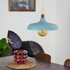 Luminaires Scandinaves-hofstein Suspension Noez Bleu, 1 lumière