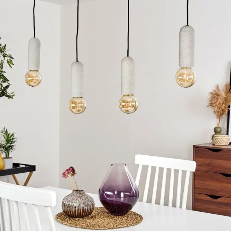 hofstein Suspension Nonume Noir, 4 lumières