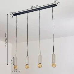 hofstein Suspension Nonume Noir, 4 lumières