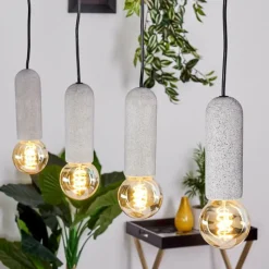 hofstein Suspension Nonume Noir, 4 lumières