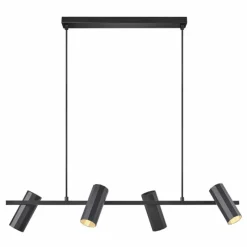 Luminaires Scandinaves-Luminaires Nordlux Suspension Nordlux ALANIS Noir, 4 lumières
