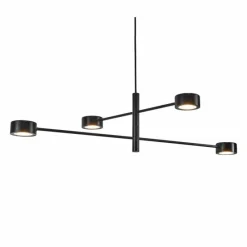 Luminaires Nordlux Suspension Nordlux CLYDE LED Noir, 4 lumières* Éclairage Led