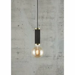Luminaires Nordlux Suspension Nordlux GALLOWAY Laiton, Noir, 1 lumière* Suspensions