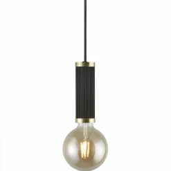 Luminaires Nordlux Suspension Nordlux GALLOWAY Laiton, Noir, 1 lumière* Suspensions