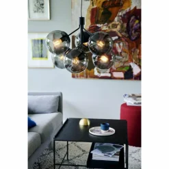 Suspension Verre Fumé-Luminaires Nordlux Suspension Nordlux IVONA Noir, 6 lumières