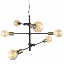 Lampes Vintages & Rétros-Luminaires Nordlux Suspension Nordlux JOSEFINE Noir, 6 lumières