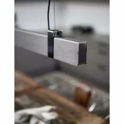 Luminaires Scandinaves-Luminaires Nordlux Suspension Nordlux LILT LED Chrome, Noir, 1 lumière