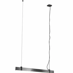 Luminaires Scandinaves-Luminaires Nordlux Suspension Nordlux LILT LED Chrome, Noir, 1 lumière