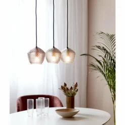 Suspension Verre Fumé-Luminaires Nordlux Suspension Nordlux ORBIFORM Laiton, 3 lumières