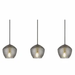 Suspension Verre Fumé-Luminaires Nordlux Suspension Nordlux ORBIFORM Laiton, 3 lumières