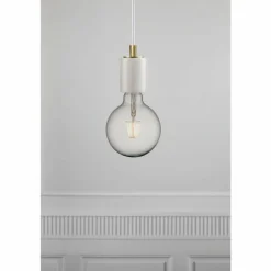 Luminaires Nordlux Suspension Nordlux SIV Laiton, Blanc, 1 lumière* Suspensions