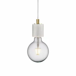 Luminaires Nordlux Suspension Nordlux SIV Laiton, Blanc, 1 lumière* Suspensions
