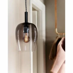 Suspension Verre Fumé-Luminaires Nordlux Suspension Nordlux UMA Noir, 1 lumière