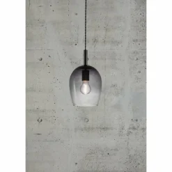 Suspension Verre Fumé-Luminaires Nordlux Suspension Nordlux UMA Noir, 1 lumière