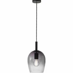 Suspension Verre Fumé-Luminaires Nordlux Suspension Nordlux UMA Noir, 1 lumière