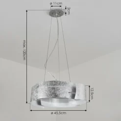hofstein Suspension Novara Argenté, 3 lumières