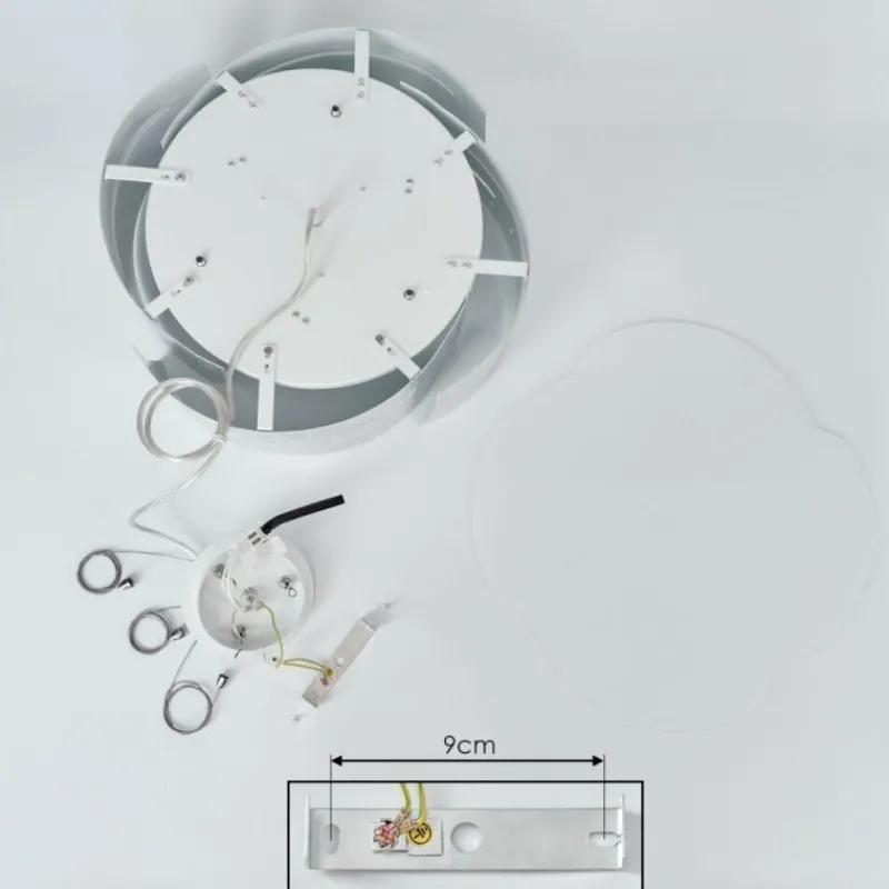 hofstein Suspension Novara Argenté, 3 lumières