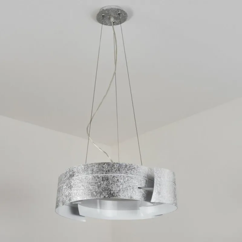 hofstein Suspension Novara Argenté, 3 lumières