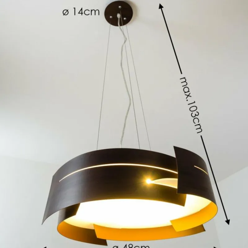 hofstein Suspension Novara Brun, 3 lumières