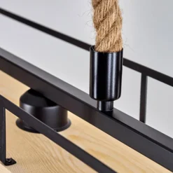 Style Boho-Chic-hofstein Suspension Nubani Écru, Noir, 4 lumières