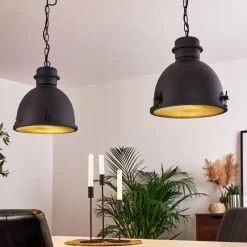 Lampes Industrielles-hofstein Suspension Ogho Noir, 2 lumières
