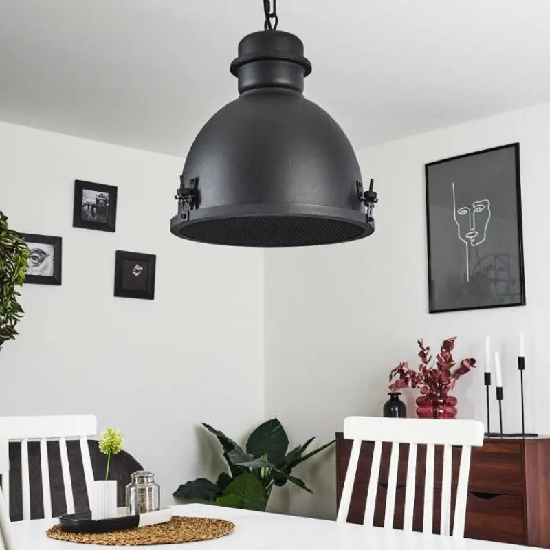 Lampes Industrielles-hofstein Suspension Ogho Noir, 1 lumière