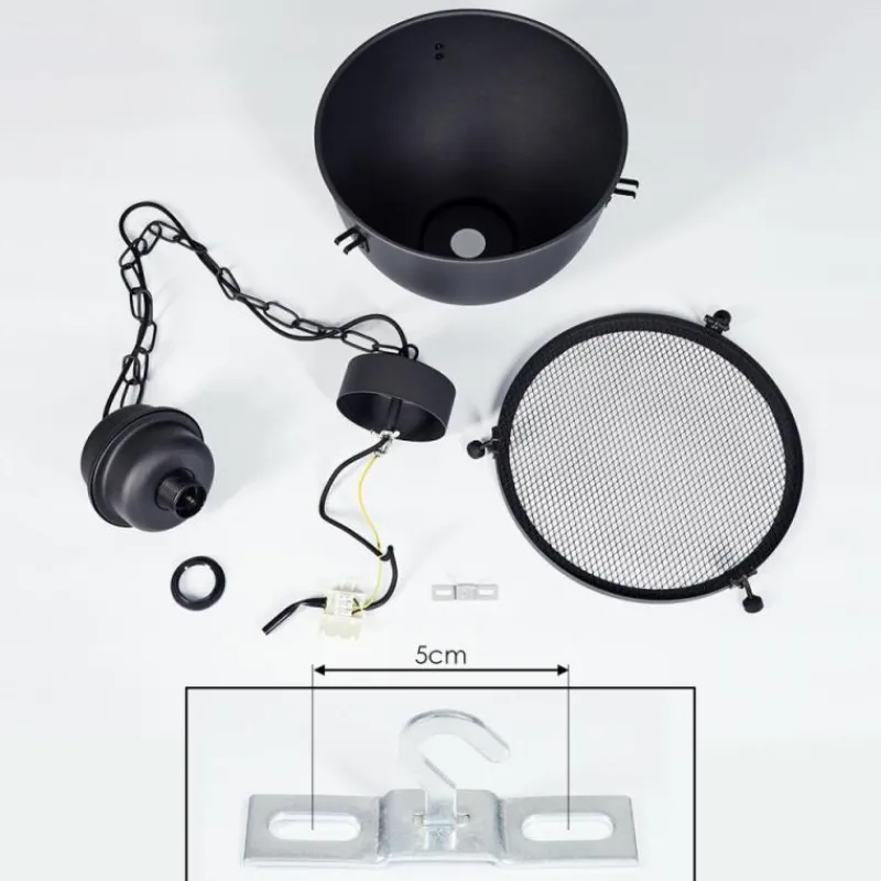 Lampes Industrielles-hofstein Suspension Ogho Noir, 1 lumière