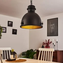 Lampes Industrielles-hofstein Suspension Ogho Noir, 1 lumière