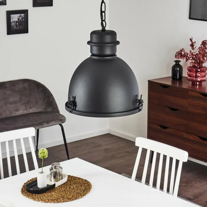 Lampes Industrielles-hofstein Suspension Ogho Noir, 1 lumière