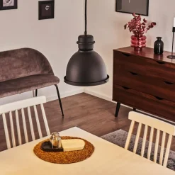 Lampes Industrielles-hofstein Suspension Ogho Noir, 1 lumière