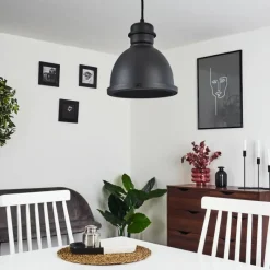 Lampes Industrielles-hofstein Suspension Ogho Noir, 1 lumière