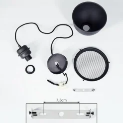 Lampes Industrielles-hofstein Suspension Ogho Noir, 1 lumière