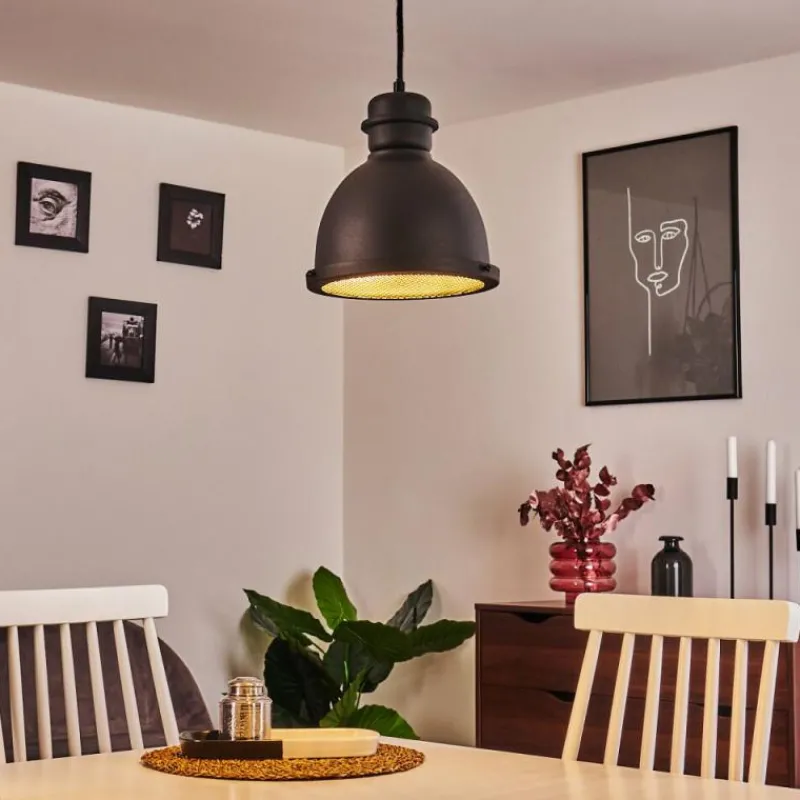 Lampes Industrielles-hofstein Suspension Ogho Noir, 1 lumière