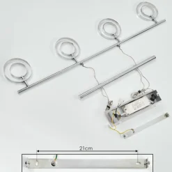 hofstein Suspension Ogoki LED Chrome, 4 lumières