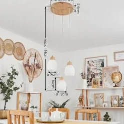 Luminaires Scandinaves-hofstein Suspension Ombucta Écru, 3 lumières