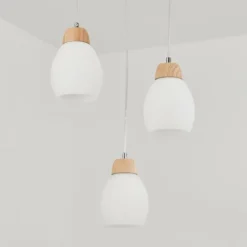 Luminaires Scandinaves-hofstein Suspension Ombucta Écru, 3 lumières