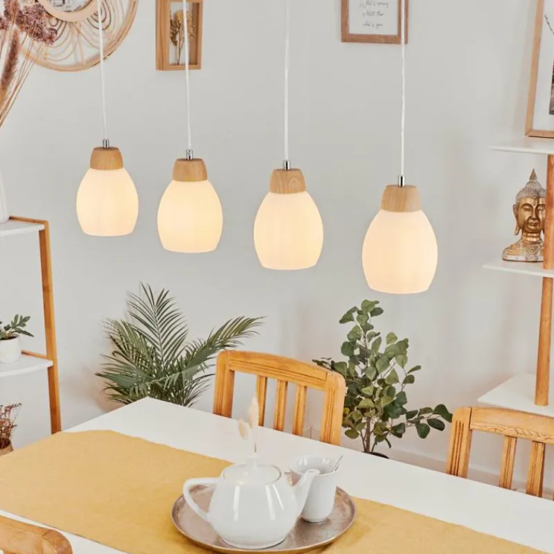 Luminaires Scandinaves-hofstein Suspension Ombucta Écru, 4 lumières