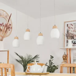 Luminaires Scandinaves-hofstein Suspension Ombucta Écru, 4 lumières