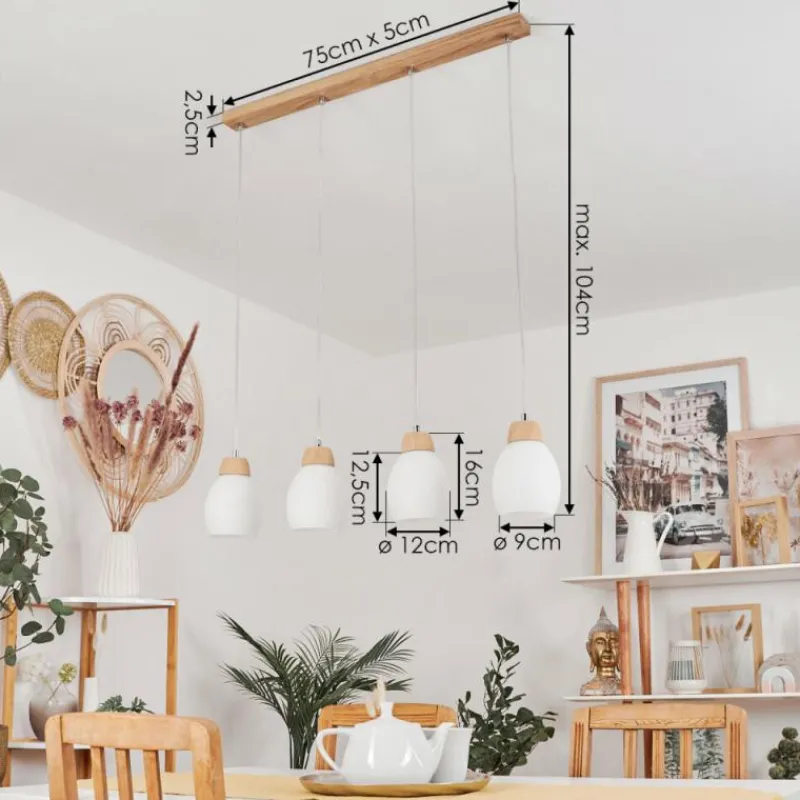 Luminaires Scandinaves-hofstein Suspension Ombucta Écru, 4 lumières