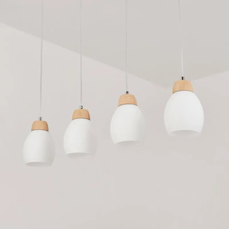 Luminaires Scandinaves-hofstein Suspension Ombucta Écru, 4 lumières