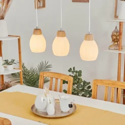 hofstein Suspension Ombucta Écru, 3 lumières