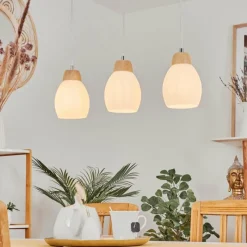 hofstein Suspension Ombucta Écru, 3 lumières