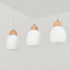 hofstein Suspension Ombucta Écru, 3 lumières