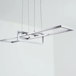 hofstein Suspension Omega LED Argenté, 1 lumière