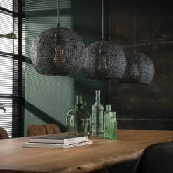 Lampes Industrielles-hofstein Suspension Ommerlanderwijk Brun, Noir, 3 lumières