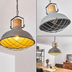 Lampes Industrielles-hofstein Suspension Onsala Bleu, Gris, 1 lumière