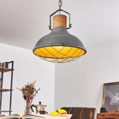 Lampes Industrielles-hofstein Suspension Onsala Bleu, Gris, 1 lumière